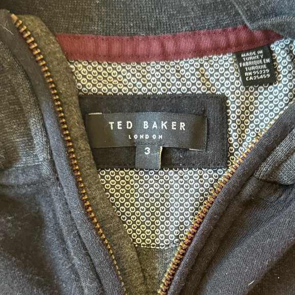 Ted Baker Men’s Navy Quarter-Zip Pullover Sweater, Size 3 (M) - Picture 3 of 7